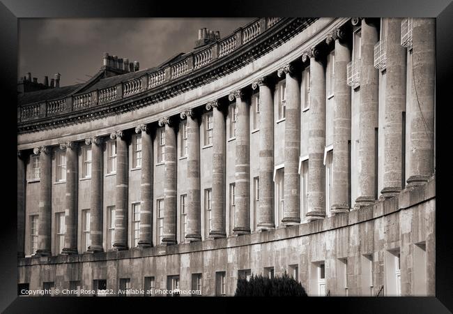 The Royal Crescent, Bath Framed Print by Chris Rose