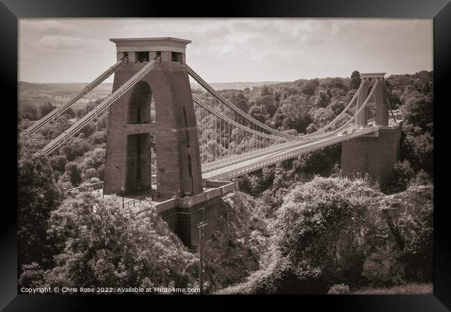 Clifton Suspension Bridge Framed Print by Chris Rose