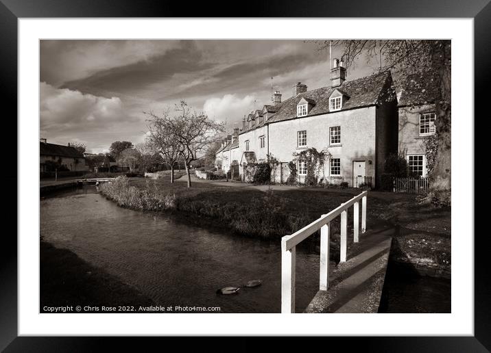 England, Cotswolds, Lower Slaughter Framed Mounted Print by Chris Rose