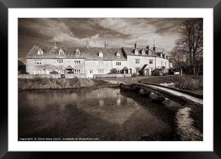 England, Cotswolds, Lower Slaughter Framed Mounted Print by Chris Rose
