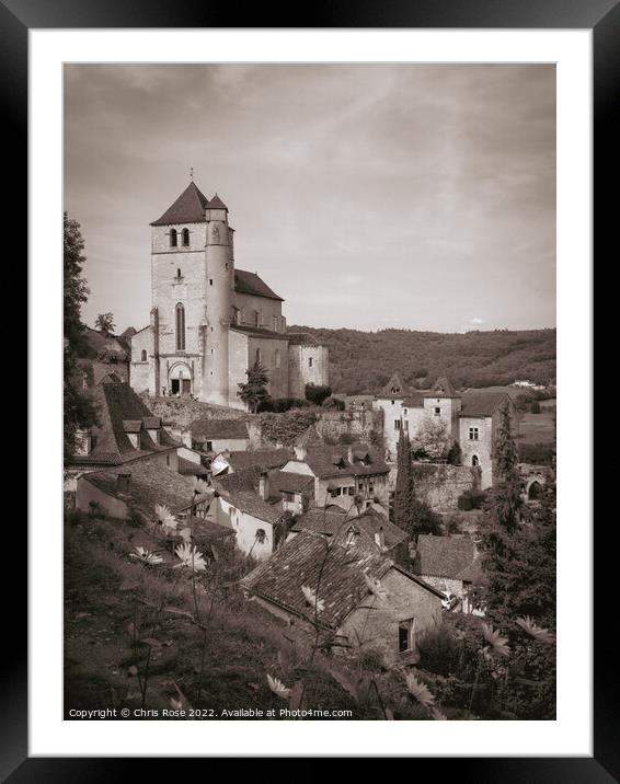 St Cirq Lapopie, France Framed Mounted Print by Chris Rose