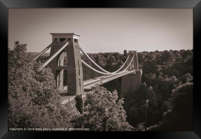 Clifton Suspension Bridge, Bristol Framed Print by Chris Rose