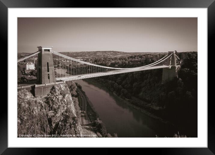 Clifton Suspension Bridge, Bristol Framed Mounted Print by Chris Rose