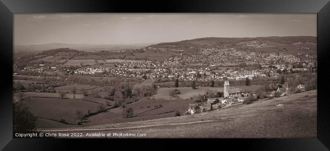 Stroud Valleys view Framed Print by Chris Rose