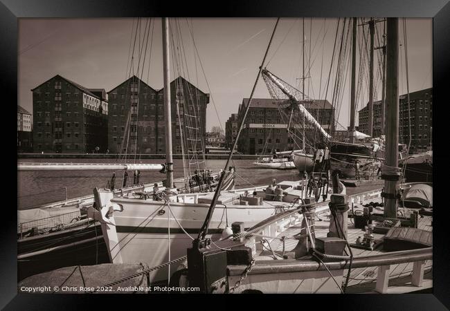  Gloucester Docks Framed Print by Chris Rose