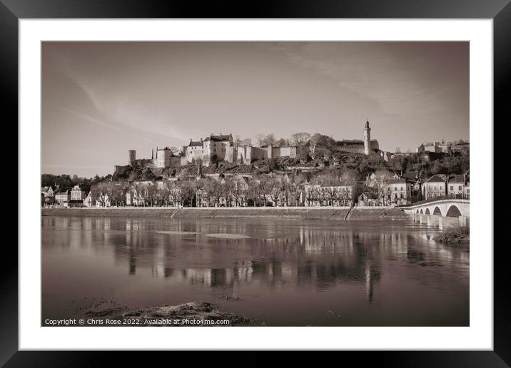 Chinon on the River Vienne, France Framed Mounted Print by Chris Rose