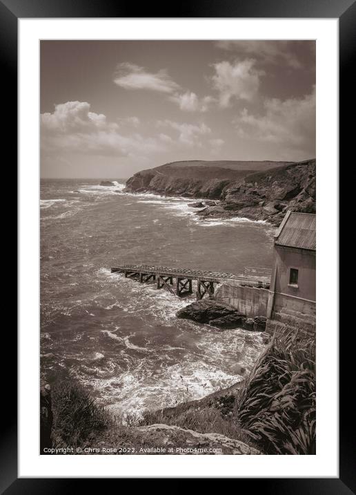 Lizard Point. The old lifeboat station. Framed Mounted Print by Chris Rose