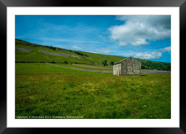 Countryside around Kettlewell, Upper Wharfedale Framed Mounted Print by Chris Rose