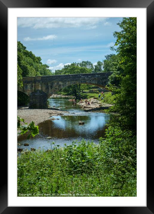 River Wharfe at Kettlewell Framed Mounted Print by Chris Rose
