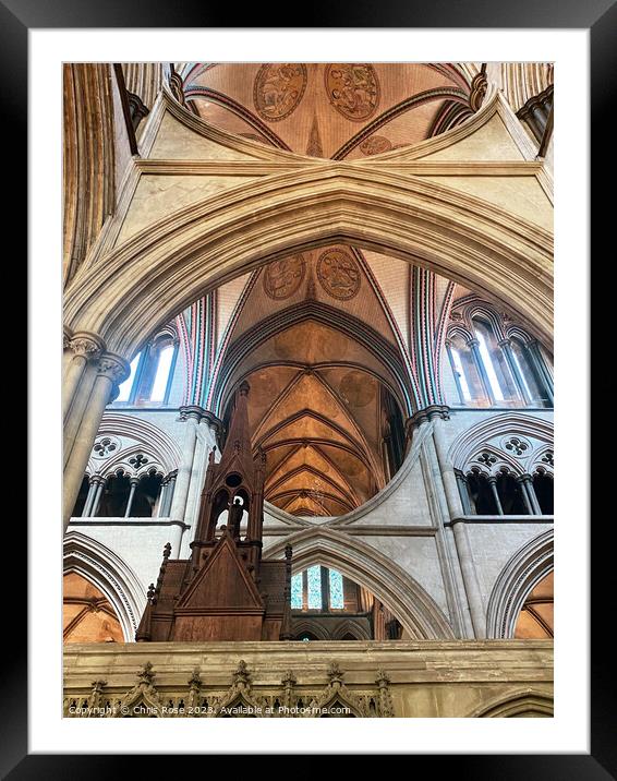 Salisbury Cathedral interior Framed Mounted Print by Chris Rose