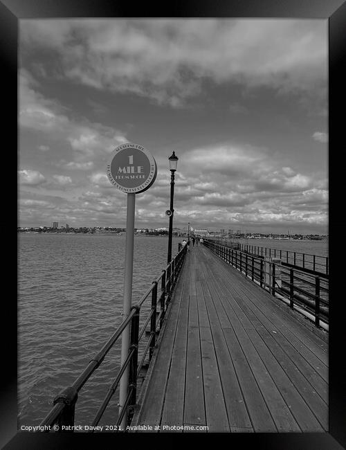 The long walk Southend pier Framed Print by Patrick Davey