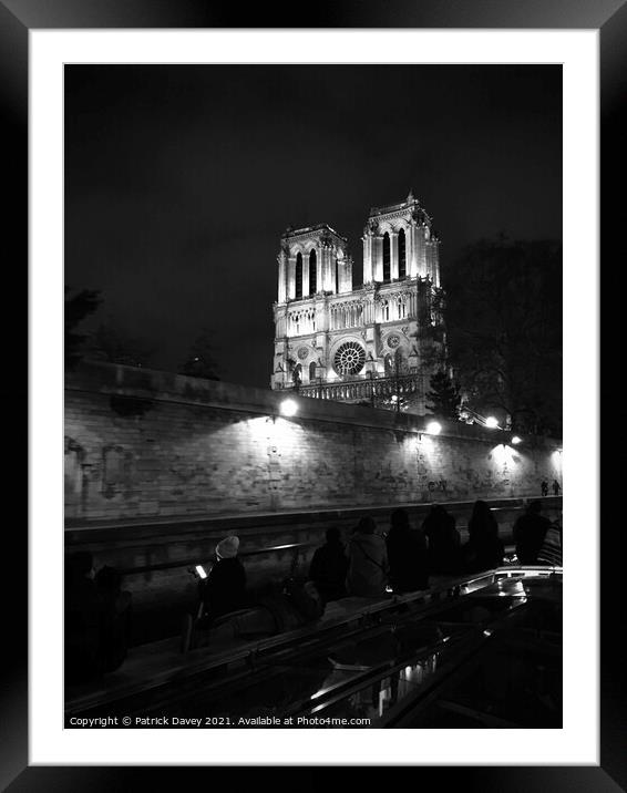 Notre Dame from the Seine Framed Mounted Print by Patrick Davey