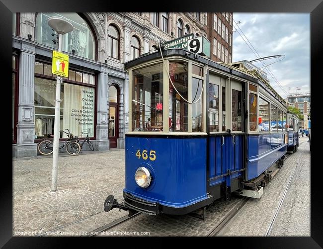 Trams of old Amsterdam Framed Print by Patrick Davey