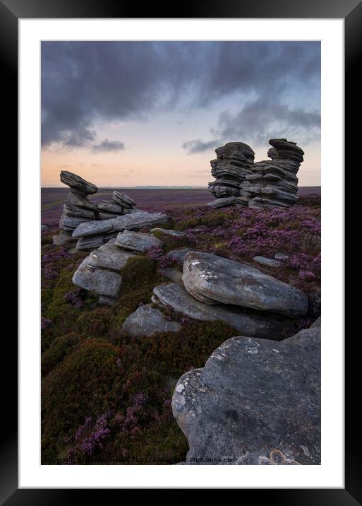 Majestic Crow Stones at Dusk Framed Mounted Print by Steven Nokes