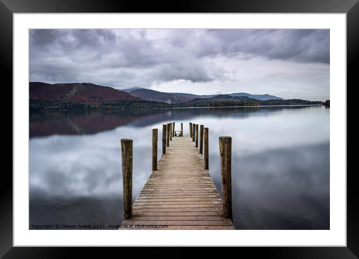 Majestic Dusk Reflections Framed Mounted Print by Steven Nokes