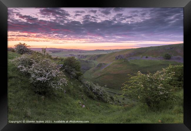 Majestic Sunrise over Peters Stone Framed Print by Steven Nokes