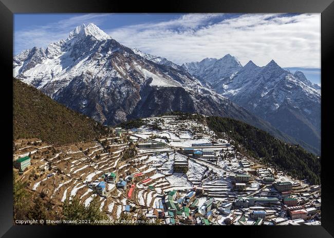 Majestic and Breathtaking Himalayan Base Camp Trek Framed Print by Steven Nokes