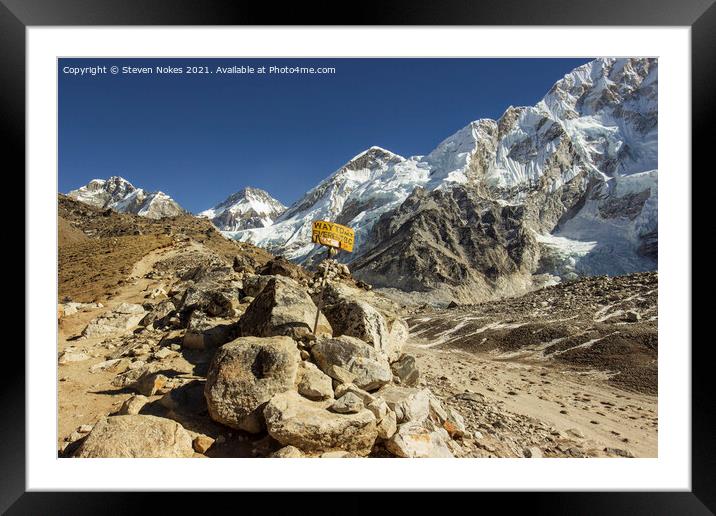 Conquering the Mighty Himalayas Framed Mounted Print by Steven Nokes