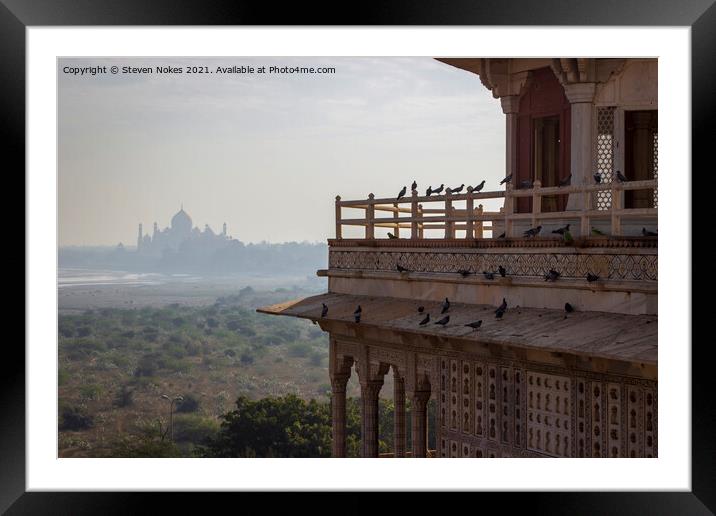 Majestic Taj Mahal Agra Fort Framed Mounted Print by Steven Nokes