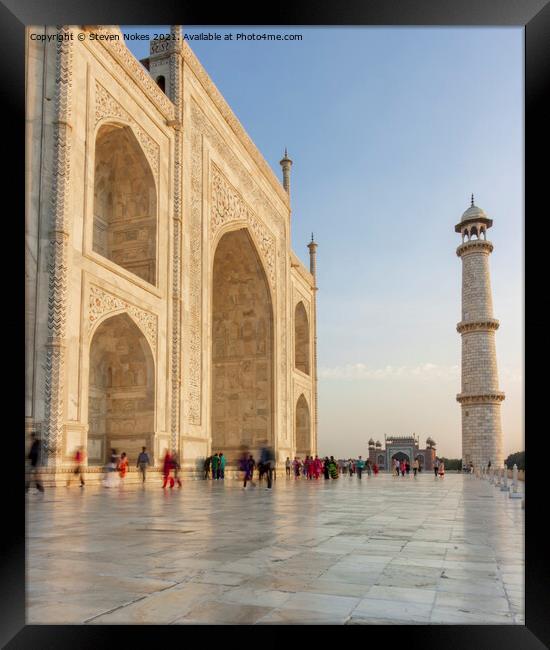 Majestic Beauty of Taj Mahal Framed Print by Steven Nokes