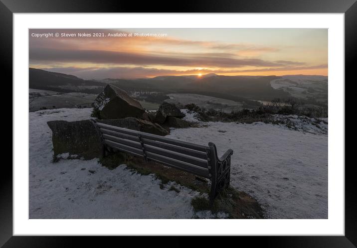 Winter Sunrise at Teggs Nose Framed Mounted Print by Steven Nokes