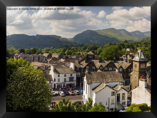 Captivating View of Ambleside Framed Print by Steven Nokes