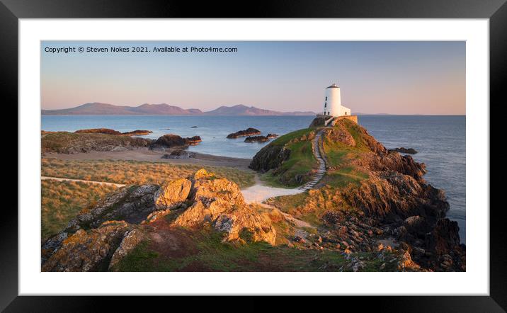 Majestic Sunset at Llanddwyn Island Framed Mounted Print by Steven Nokes