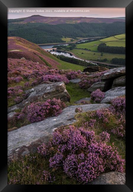 Majestic Derwent Edge in Summer Framed Print by Steven Nokes