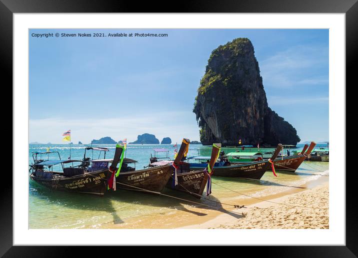 Iconic Krabi Beach Framed Mounted Print by Steven Nokes