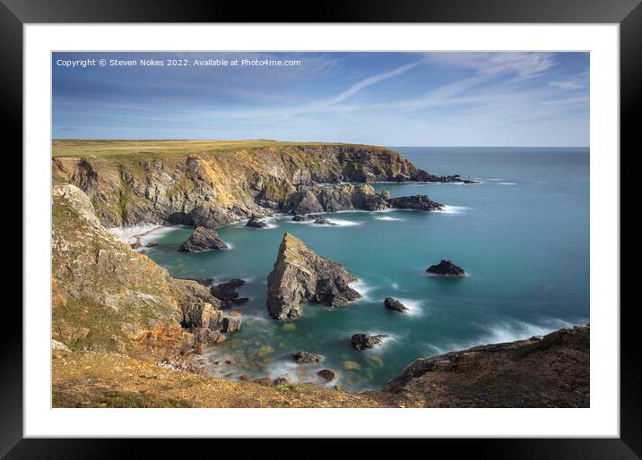 Majestic Seascape of Deadmans Bay Framed Mounted Print by Steven Nokes