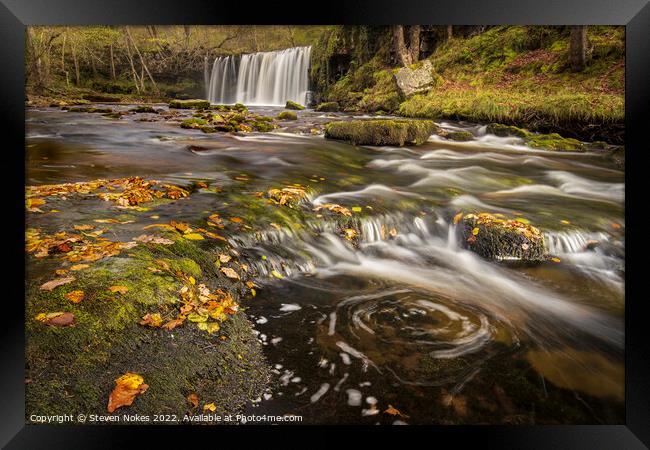 Majestic Autumnal Sgwd yr Eira Framed Print by Steven Nokes