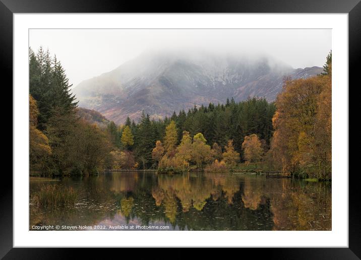 Autumns Splendor at Glencoe Lochan Framed Mounted Print by Steven Nokes
