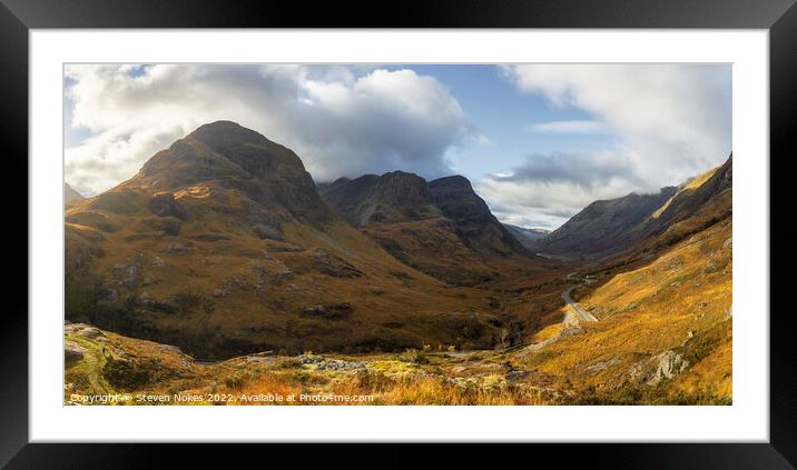 Majestic Three Sisters Framed Mounted Print by Steven Nokes