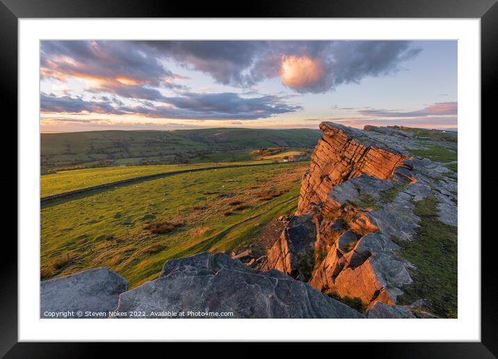 Golden Hour Glory Framed Mounted Print by Steven Nokes