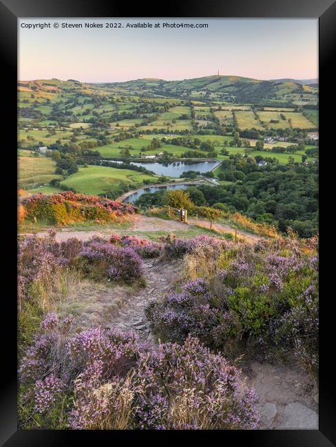 Majestic Sunset at Teggs Nose Framed Print by Steven Nokes