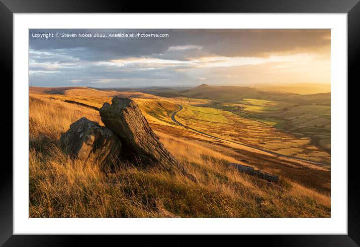 Last Light over Cheshire Plains Framed Mounted Print by Steven Nokes