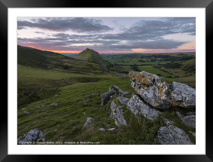Dawn Awakening on Chrome Hill Framed Mounted Print by Steven Nokes
