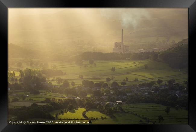 Dawn Illumination Over Hope Valley Framed Print by Steven Nokes