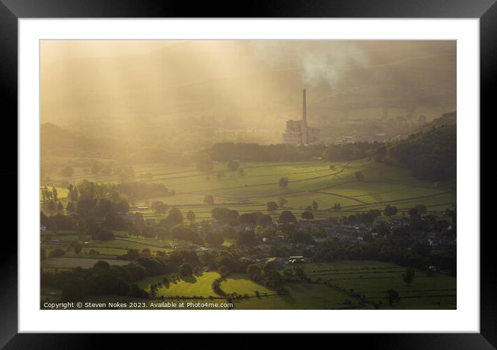 Dawn Illumination Over Hope Valley Framed Mounted Print by Steven Nokes