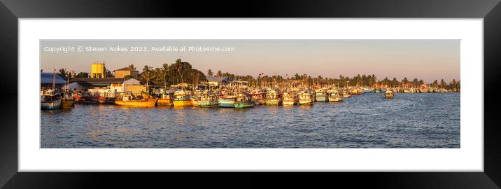 Negombo Fishing Port, Sri Lanka Framed Mounted Print by Steven Nokes