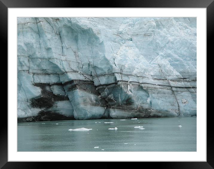 Glacier Layers  Framed Mounted Print by Angela Martin