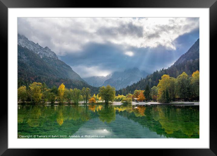 Lake Jasna (Jezero Jasna), Slovenia Framed Mounted Print by Tamara Al Bahri