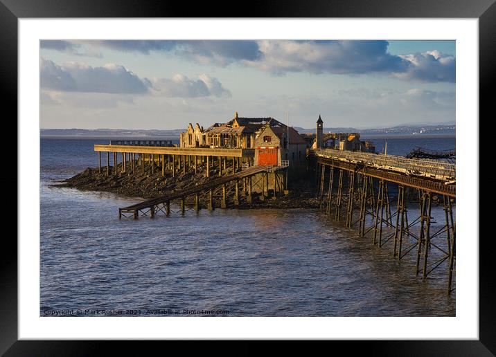 Birnbeck Island at Golden Hour Framed Mounted Print by Mark Rosher