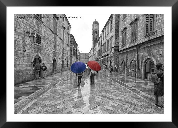 Wet Day in Dubrovnik Framed Mounted Print by Mark Rosher