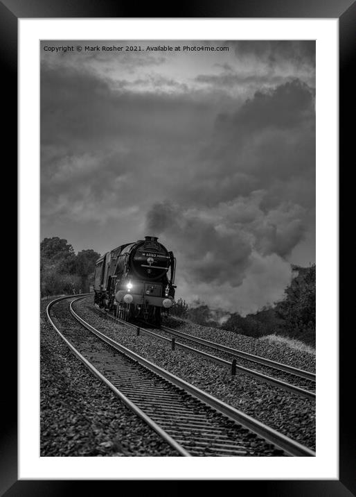 A1 Tornado 60163 rounds Huntingford Embankment Framed Mounted Print by Mark Rosher