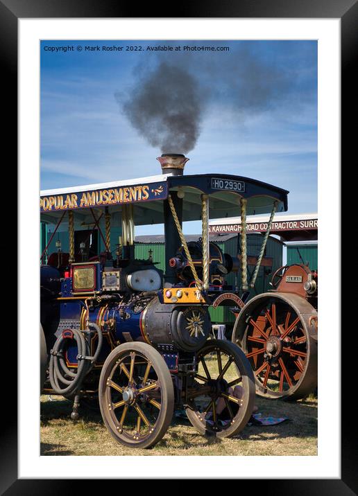 Steam Traction Engine Framed Mounted Print by Mark Rosher