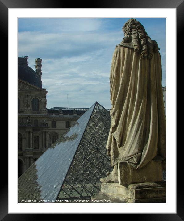 Louvre View Framed Mounted Print by Stephen Coughlan