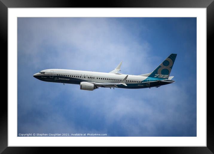 Boeing 737 Max Framed Mounted Print by Stephen Coughlan