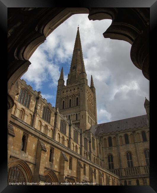 Norwich Cathedral Framed Print by Stephen Coughlan