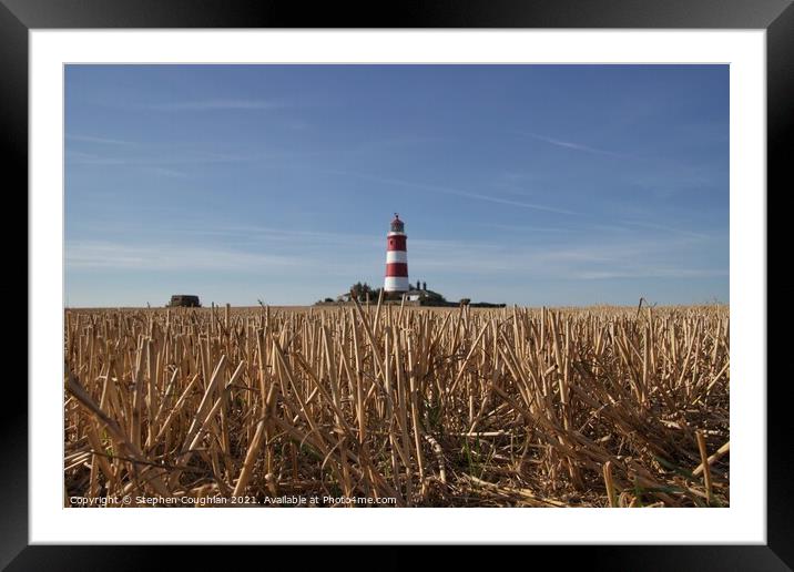Happisburgh Lighthouse Framed Mounted Print by Stephen Coughlan